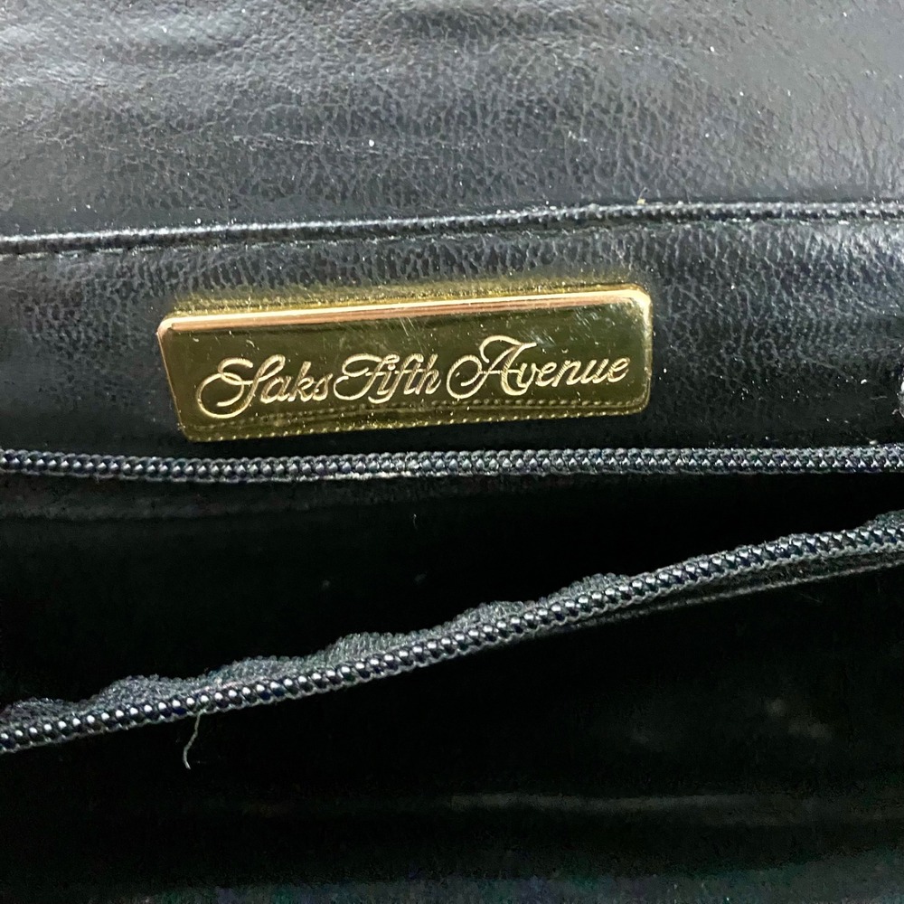 Vintage Saks Fifth Ave Snakeskin Leather Clutch Crossbody Shoulder Bag Vtg 80s - Picture 2 of 16